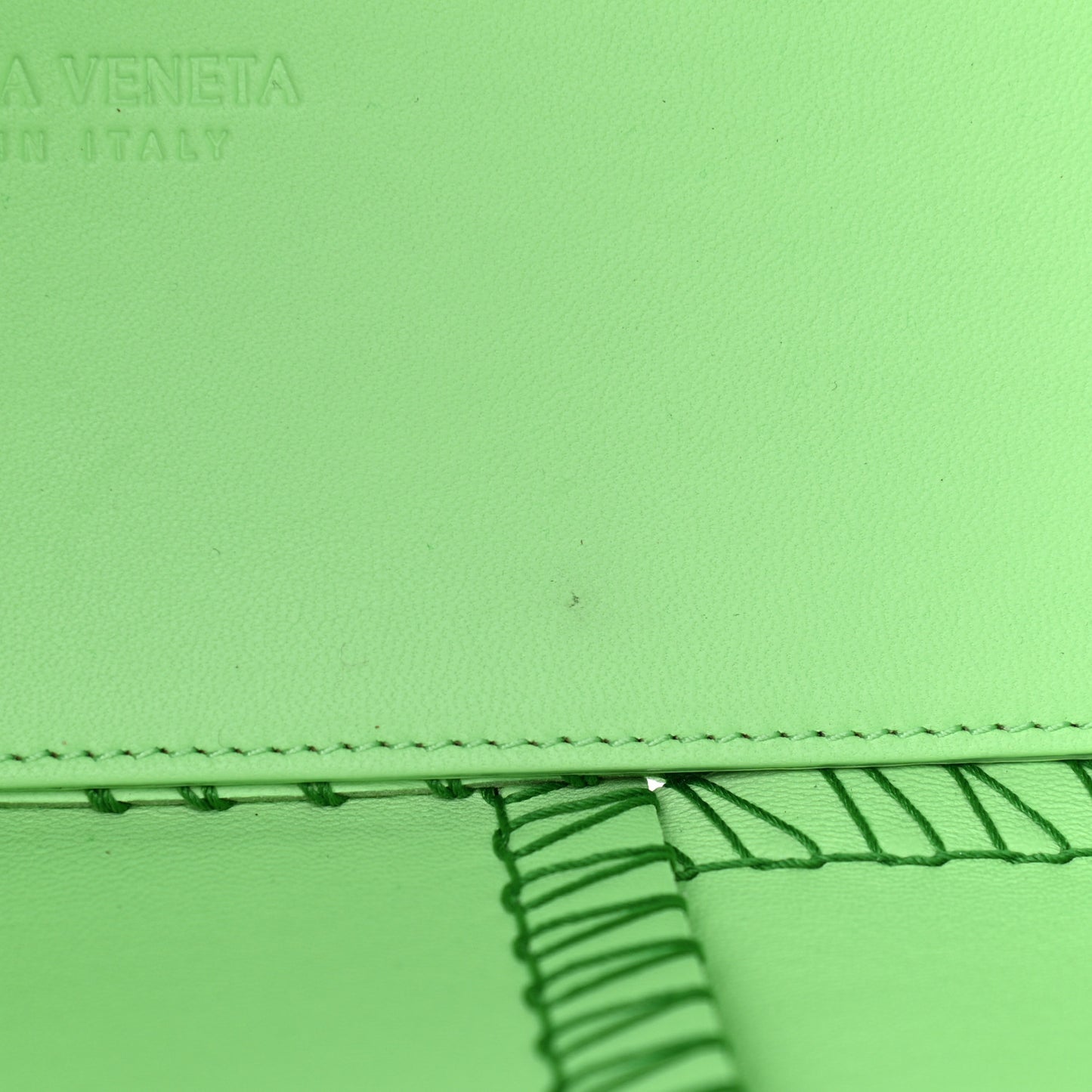 Nappa Maxi Intrecciato Overlock Stitched Small Arco Tote Wasabi Parakeet