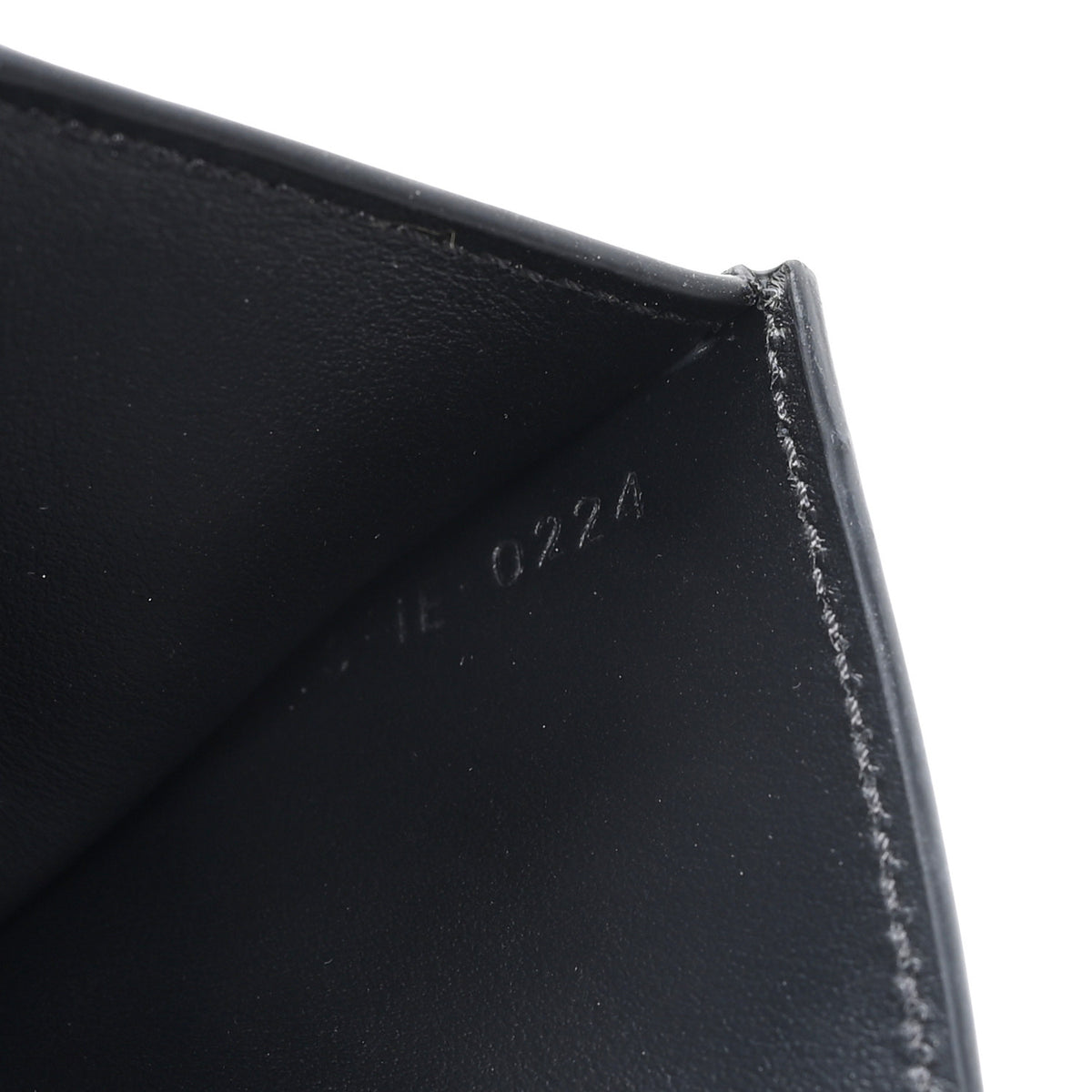 Calfskin Compact Triomphe Wallet With Coin Purse Black