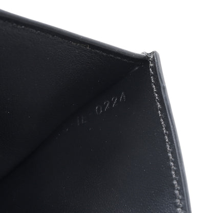 Celine Calfskin Compact Triomphe Wallet With Coin Purse Black 9 of 9