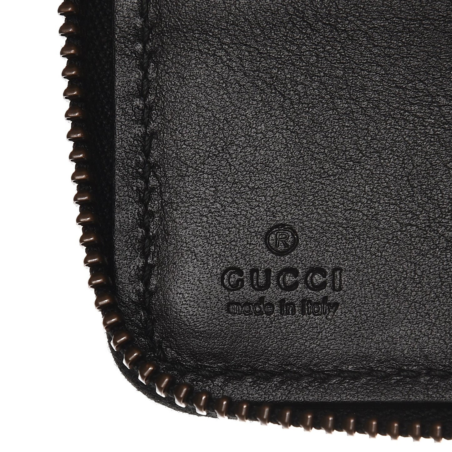 Calfskin Matelasse GG Marmont Zip Around Organizer Wallet Black White