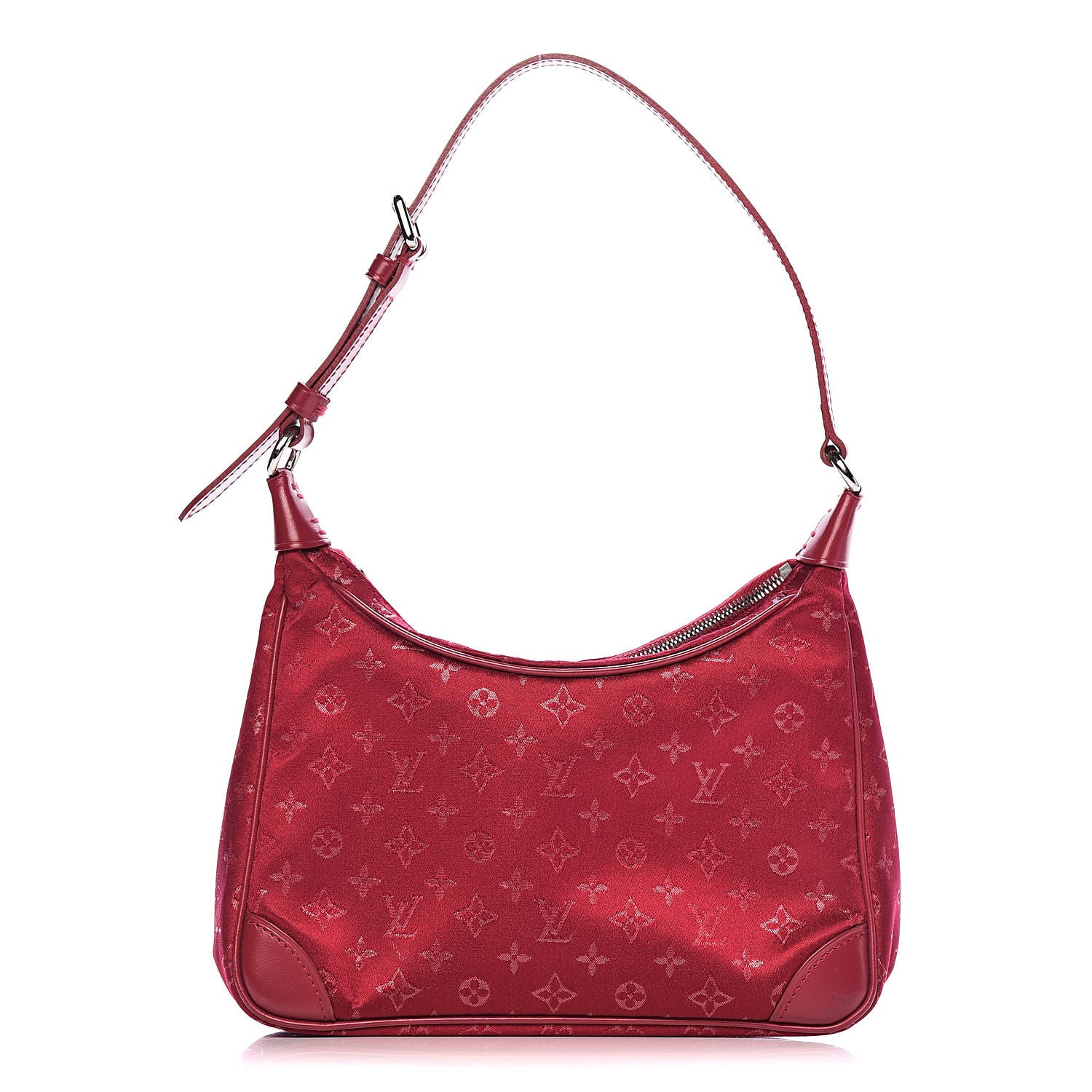 Louis Vuitton Satin Monogram Little Boulogne Red 1 of 10