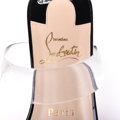 Christian Louboutin Patent PVC Just Nodo 85 Slide Sandals 39 Black 9 of 10