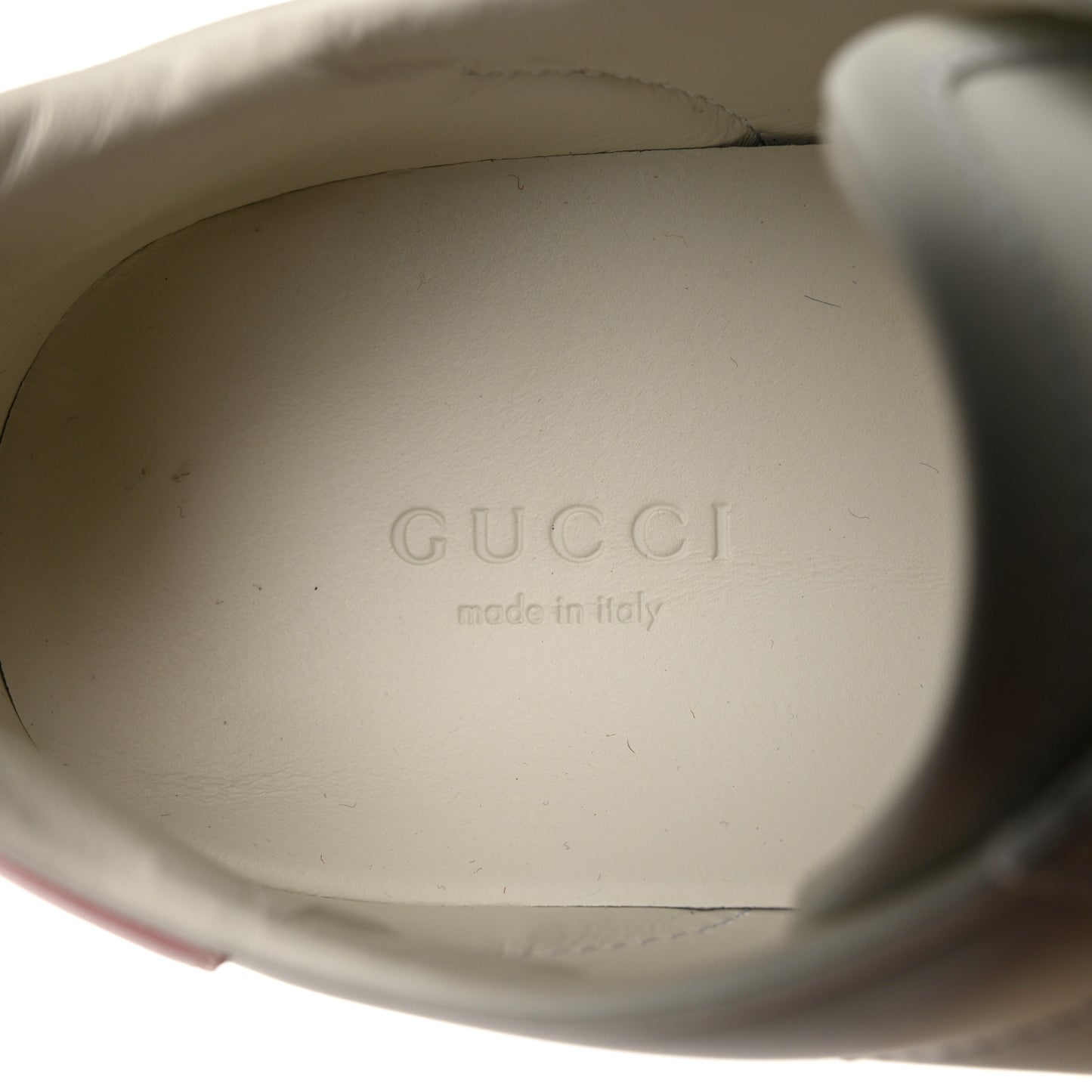 Calfskin Interlocking G Perforated Womens Ace Sneakers 37 White Wild Rose
