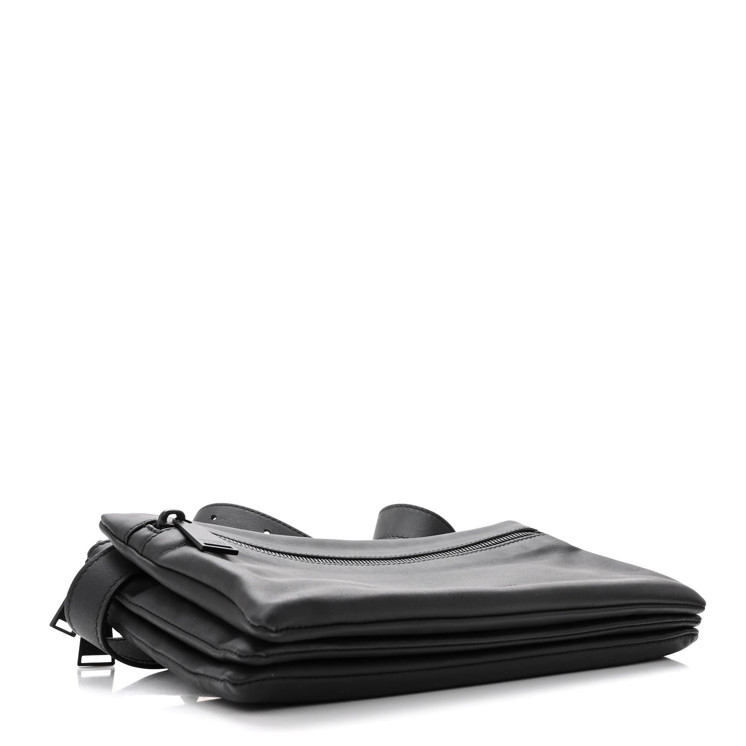 Bottega Veneta Nappa Fluid Triple Zip Messenger Bag Black 4 of 11