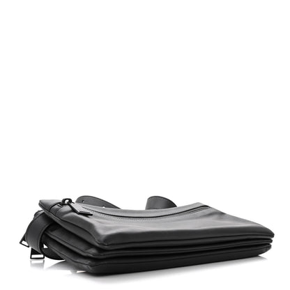 Bottega Veneta Nappa Fluid Triple Zip Messenger Bag Black 4 of 11
