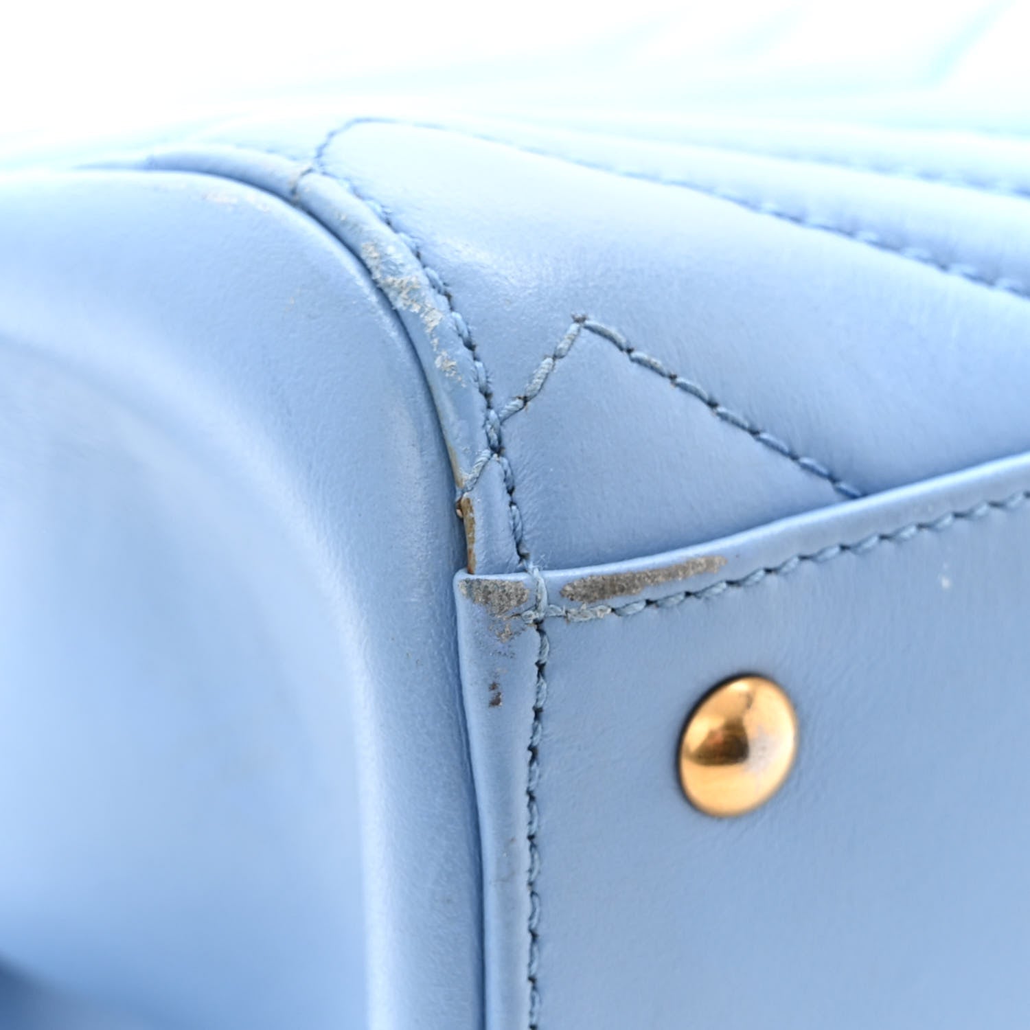 Gucci Calfskin Matelasse Small GG Marmont Tote Clear Sky Blue 12 of 12