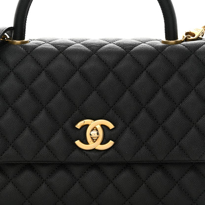 Chanel Caviar Quilted Small Coco Handle Flap Black 8 of 11