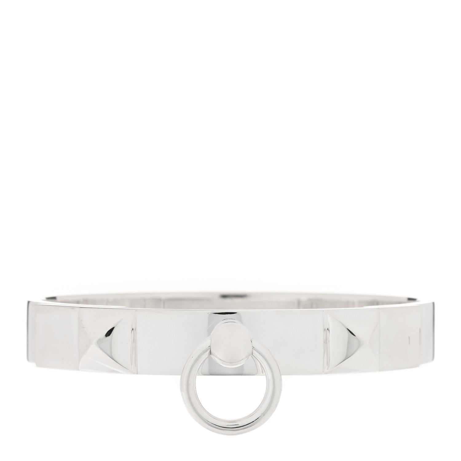 Hermes Sterling Silver PM Collier De Chien Bracelet ST 1 of 4