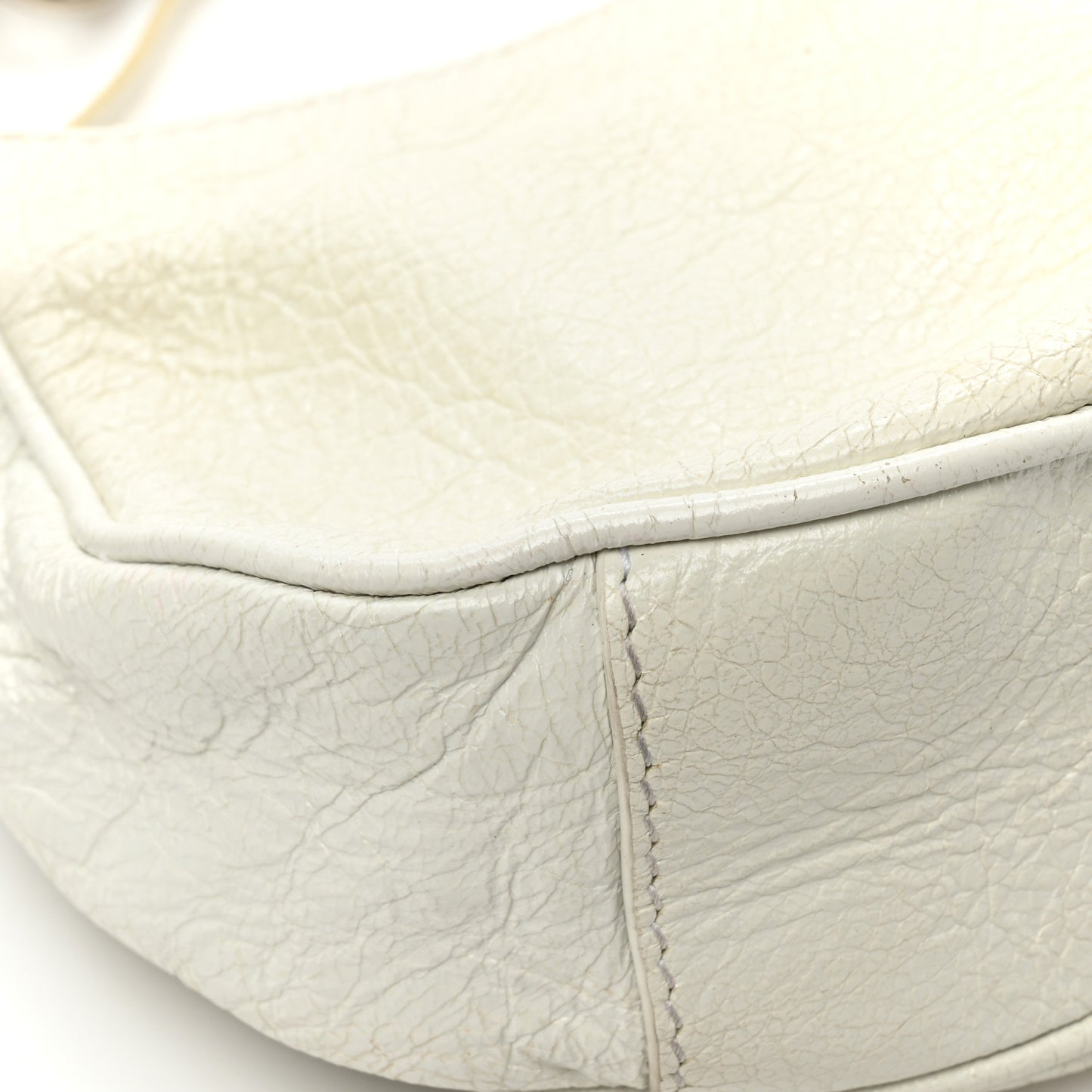 Agneau Arena Le Cagole Shoulder Bag XS Optic White