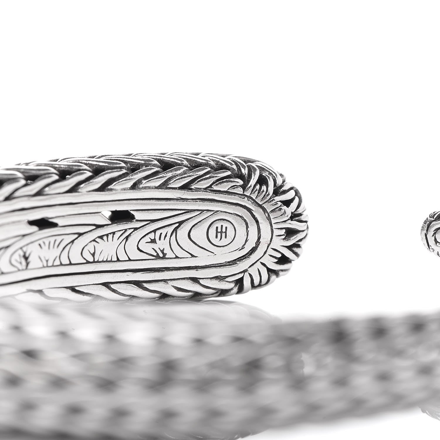 John Hardy Sterling Silver Classic Chain Hinged Bangle 7 of 8