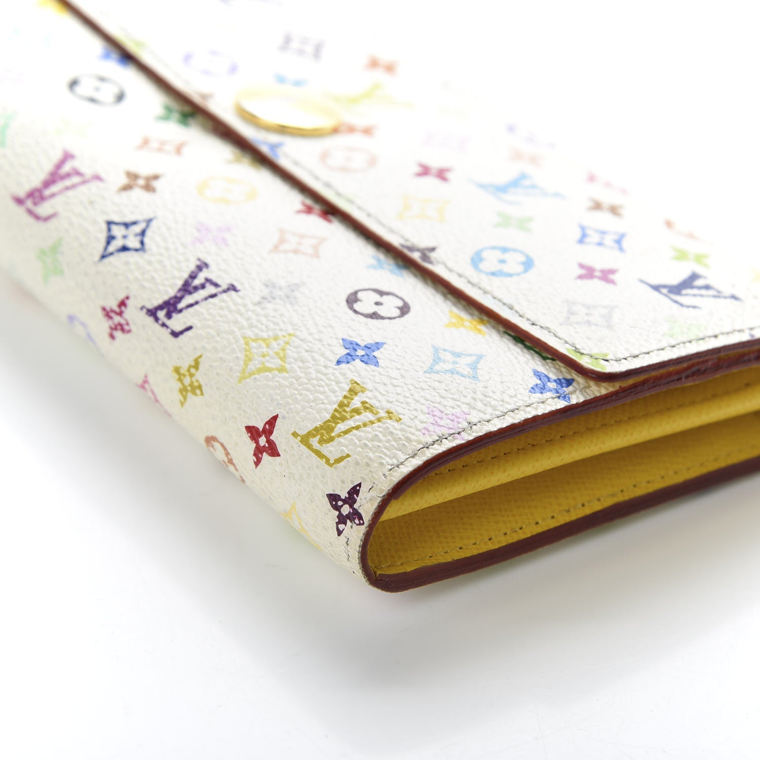 Louis Vuitton Monogram Multicolor Sarah Wallet White Citron 12 of 13