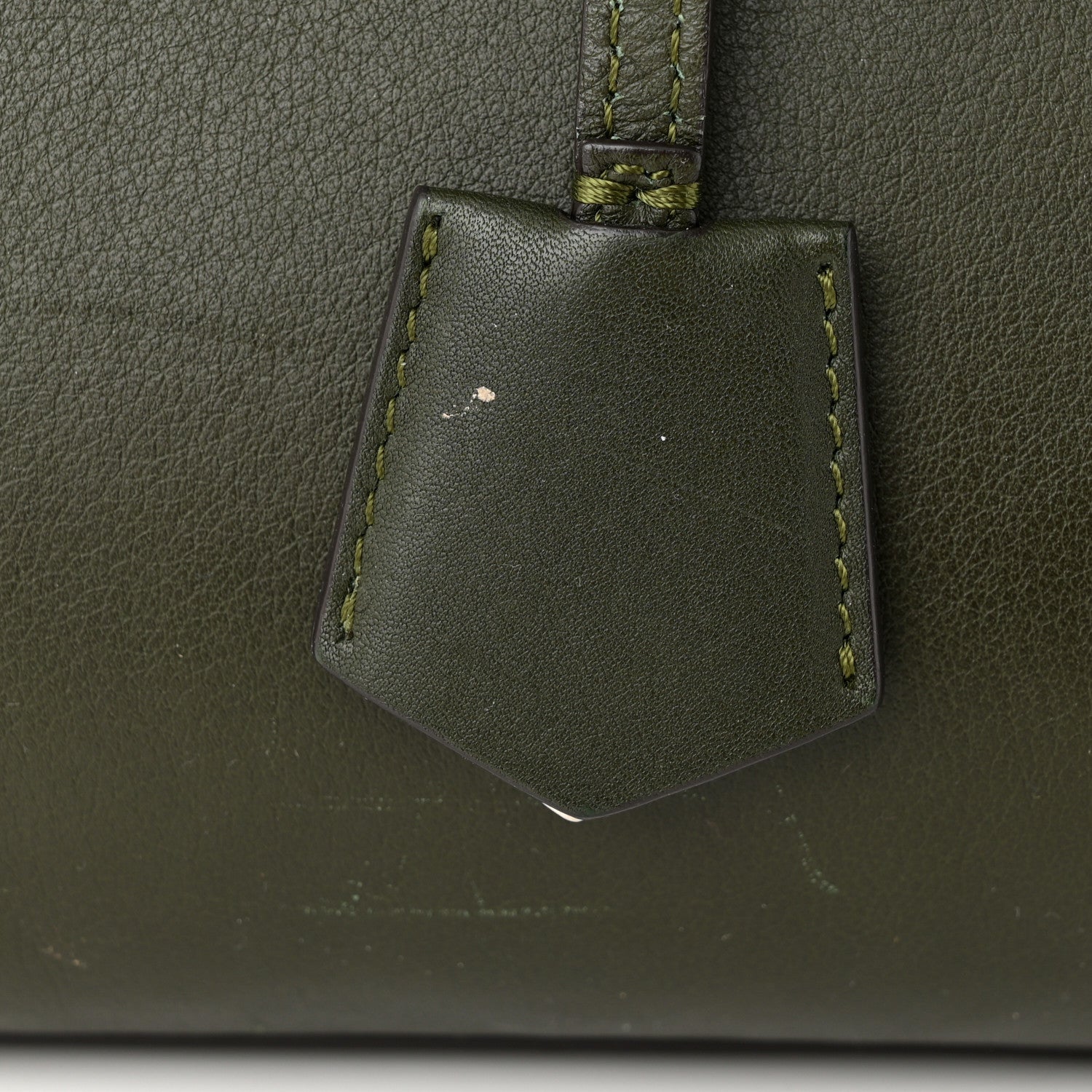 Fendi Vitello Dolce Marmol Shiny Nappa Petite 3Jours Tote Verde Prato 13 of 17