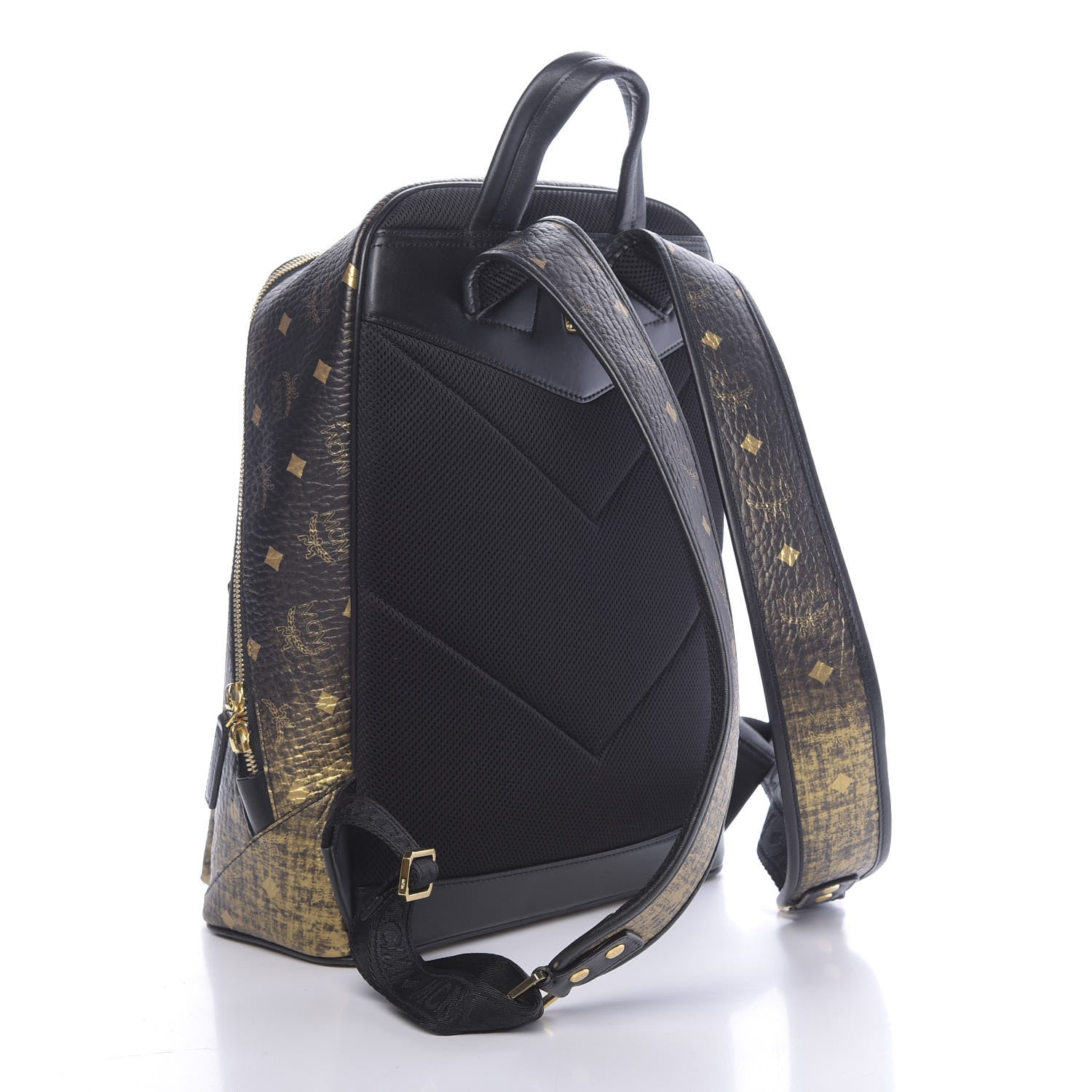 MCM Gradation Visetos Medium Backpack Black Gold 2 of 11
