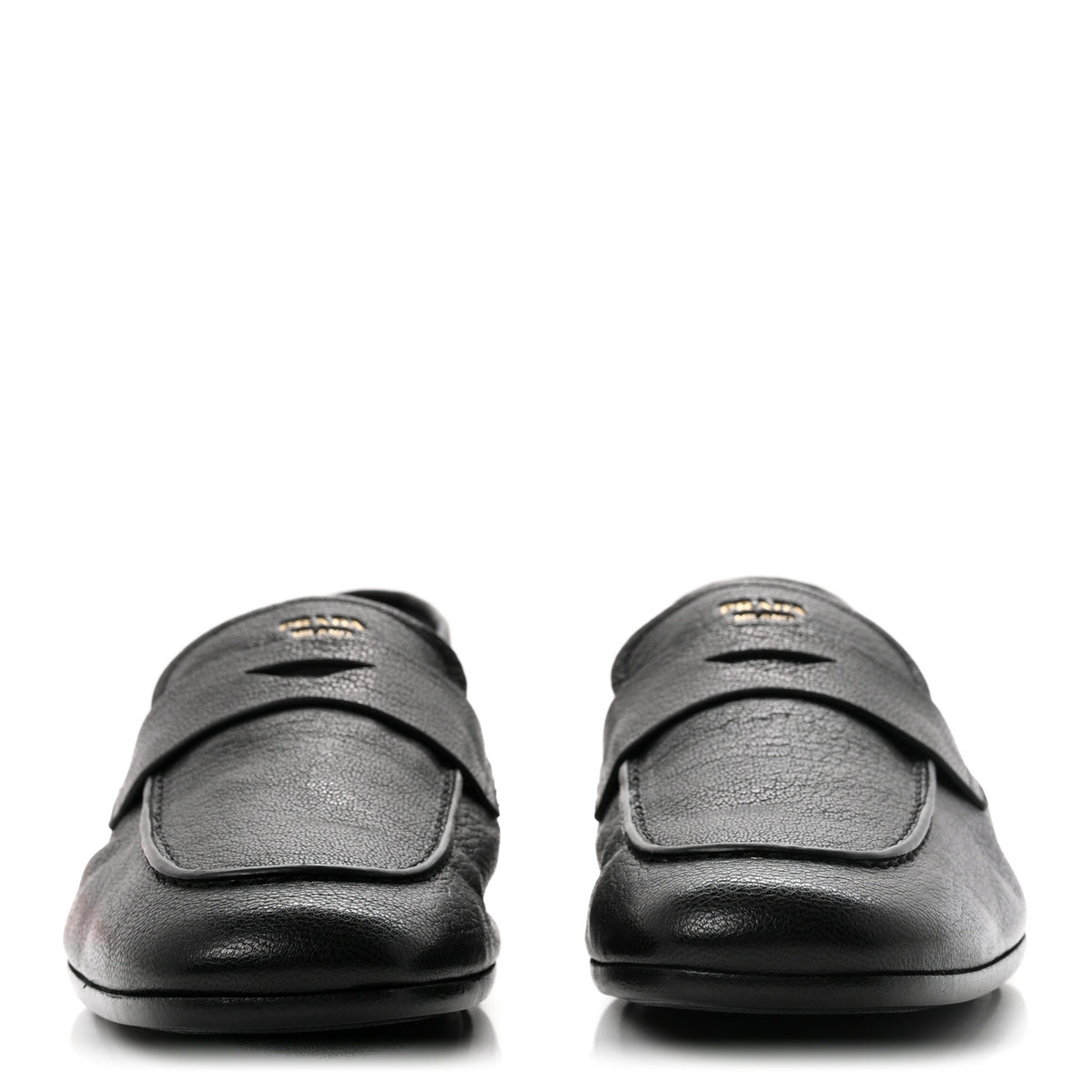 Prada Goatskin Calzature Uomo Mens Loafers 8 Black 3 of 10