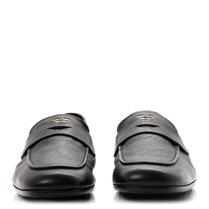 Prada Goatskin Calzature Uomo Mens Loafers 8 Black 3 of 10