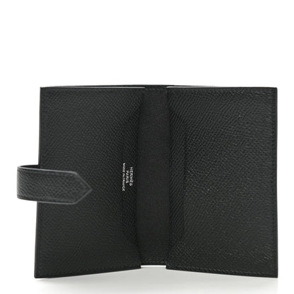 Hermes Epsom Monochrome Bearn Card Holder Wallet Black 4 of 7