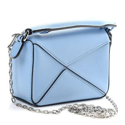 Loewe Calfskin Nano Puzzle Bag Blue 2 of 8