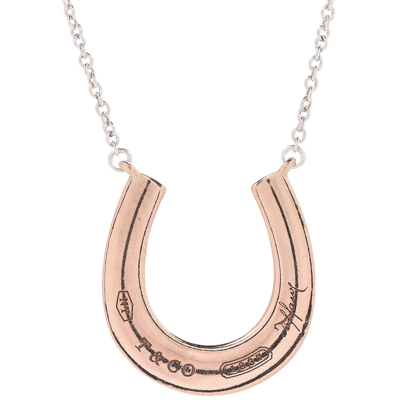 Sterling Silver Rubedo 1837 Horseshoe Pendant Necklace