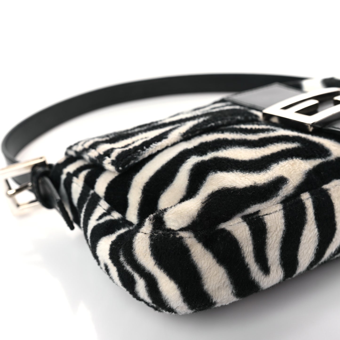 Zebra Print Baguette Black White