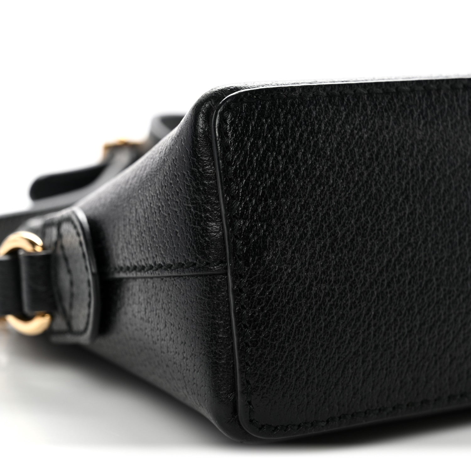 Gucci Calfskin GG Web Small Ophidia Dome Shoulder Bag Black 10 of 13