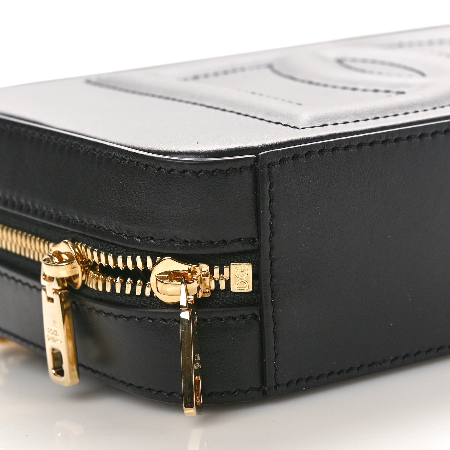Dolce & Gabbana Calfskin Small DG Logo Camera Crossbody Bag Black 8 of 9