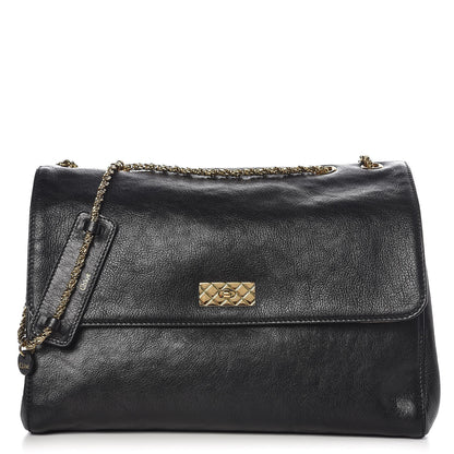Chloe Calfskin Crystal Tassel Flap Bag Black 1 of 8