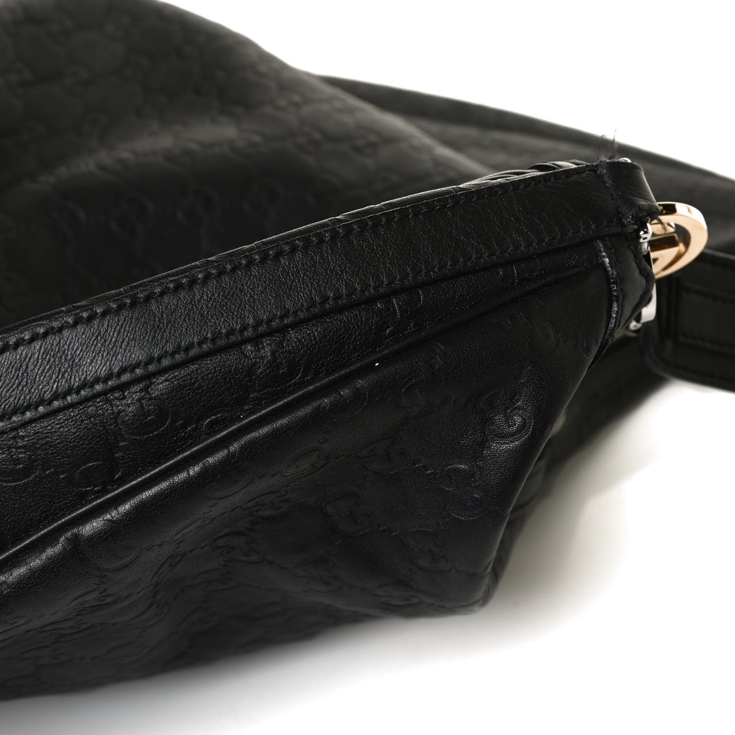 Guccissima Large GG Twins Hobo Black