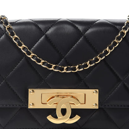 Chanel Lambskin Quilted Golden Class Wallet on Chain WOC Black 12 of 13