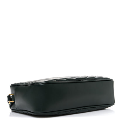 Saint Laurent Calfskin Matelasse Monogram Lou Camera Bag Vert Fonce 4 of 11