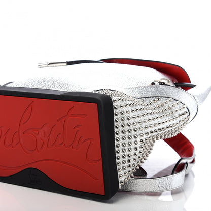 Christian Louboutin Metallic Calfskin Spiked Explorafunk Backpack Silver 6 of 9