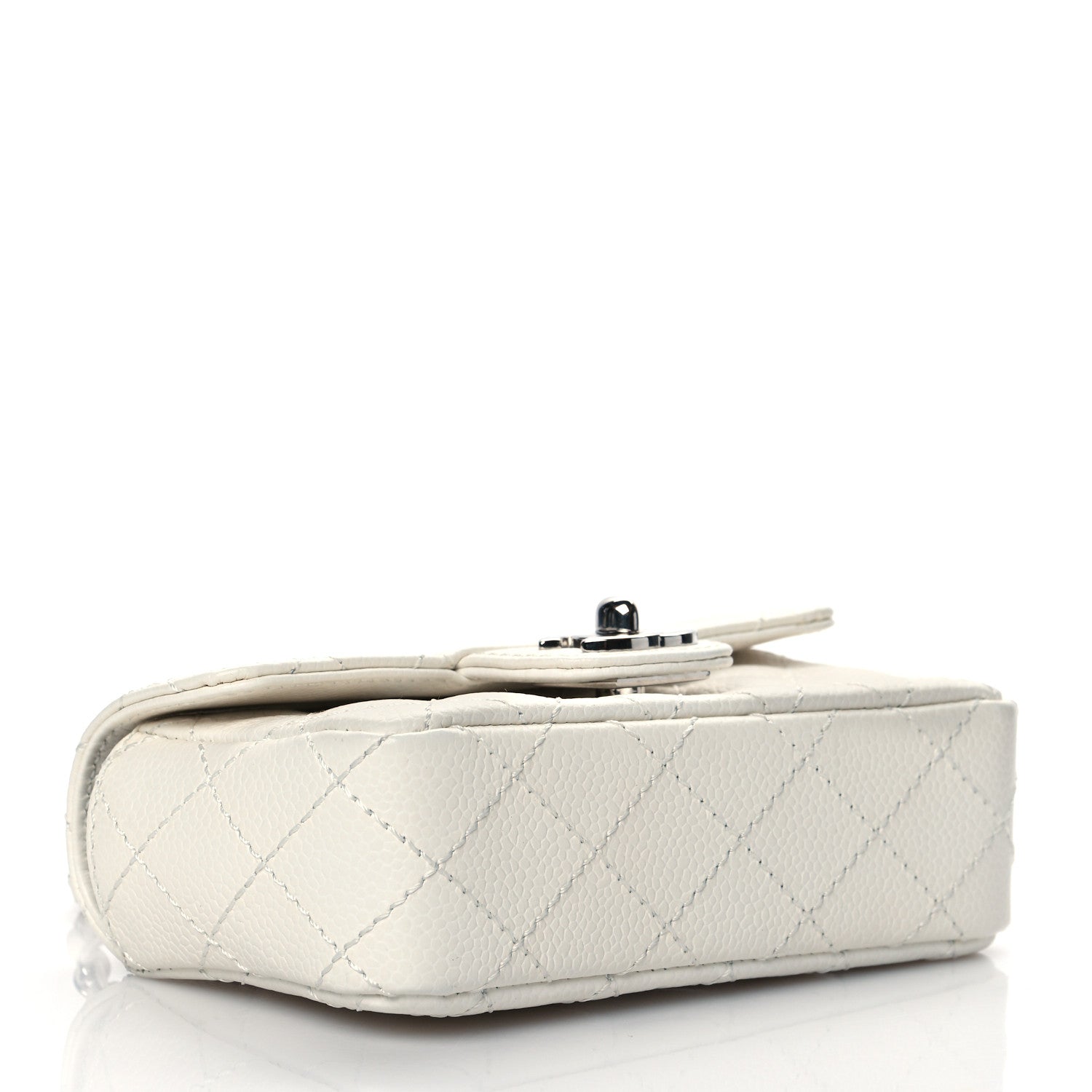 Chanel Caviar Quilted Extra Mini Flap White 4 of 10