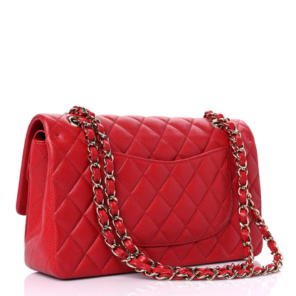 Chanel Caviar Quilted Medium Double Flap Red 2 of 12