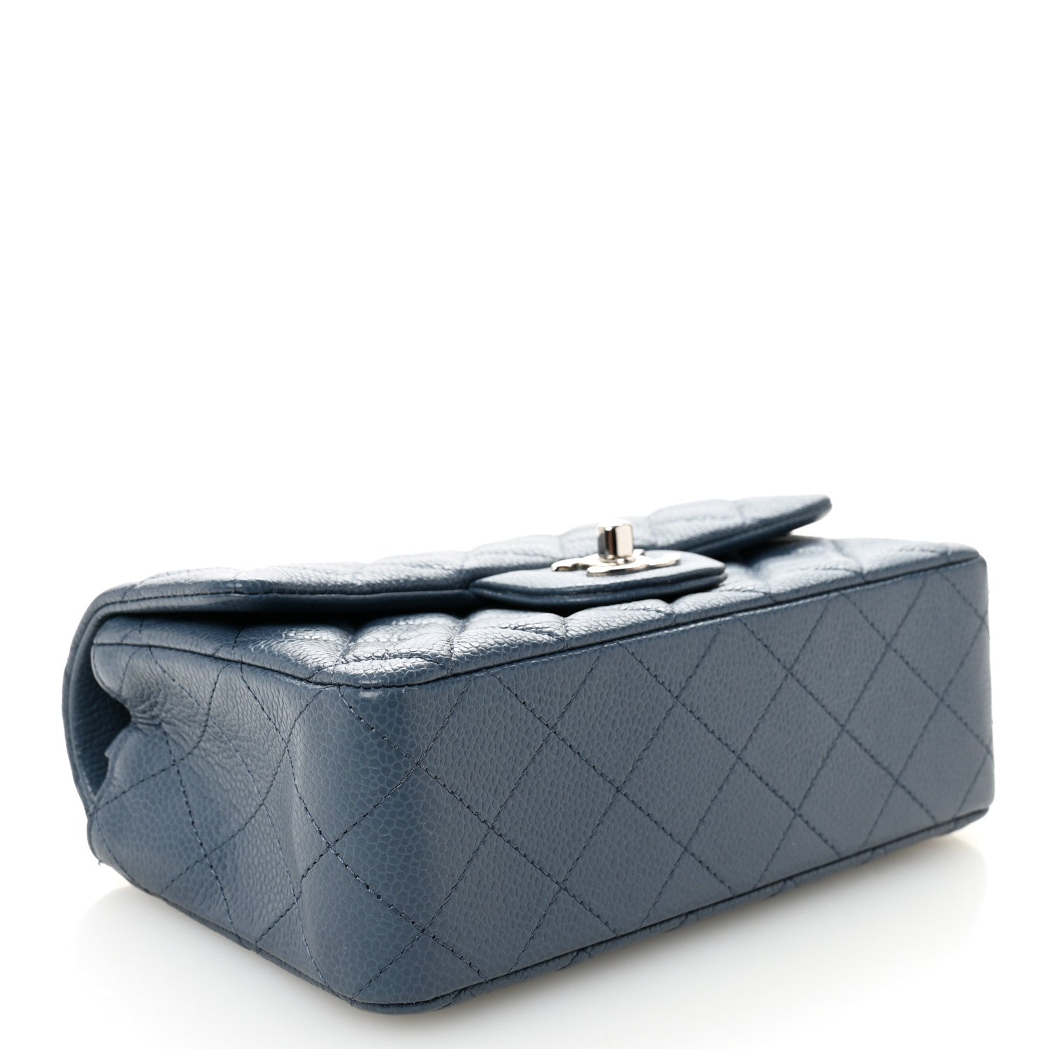 Chanel Caviar Quilted Mini Rectangular Flap Blue 4 of 10