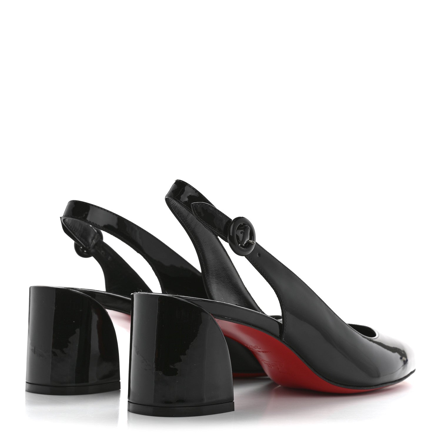 Christian Louboutin Patent So Jane Sling 55 Pump 38.5 Black 5 of 9
