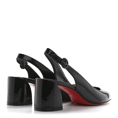 Christian Louboutin Patent So Jane Sling 55 Pump 38.5 Black 5 of 9