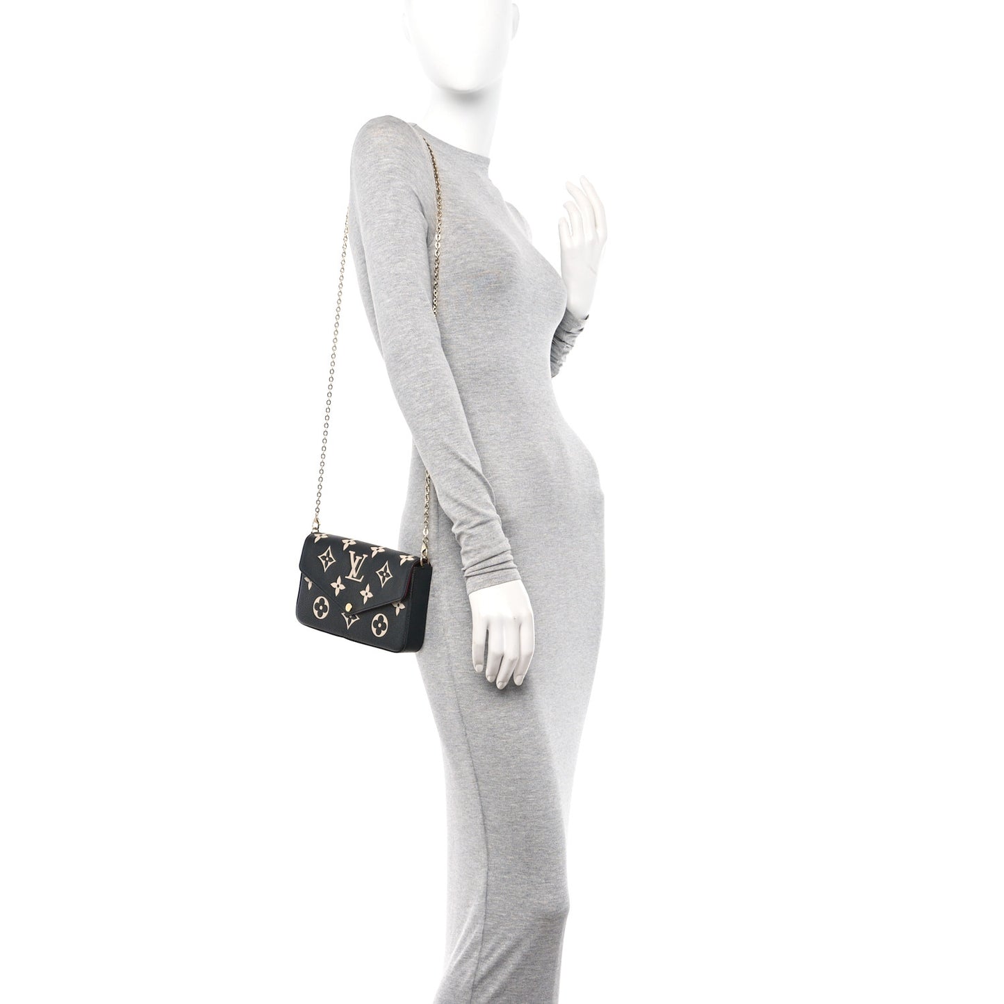 Empreinte Monogram Giant Felicie Pochette Black Beige