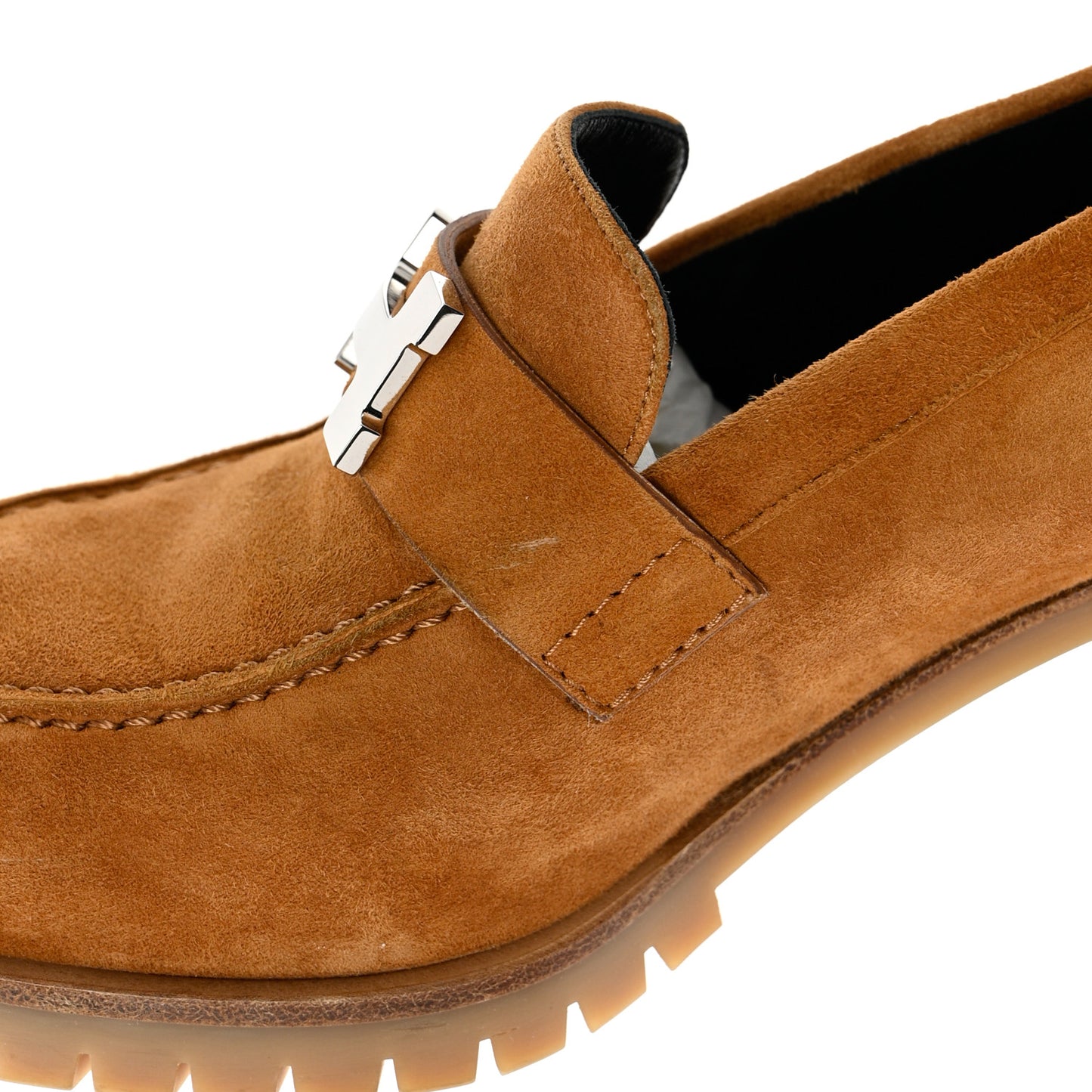 Suede Goatskin Womens Foch 60 Pumps 38.5 Naturel