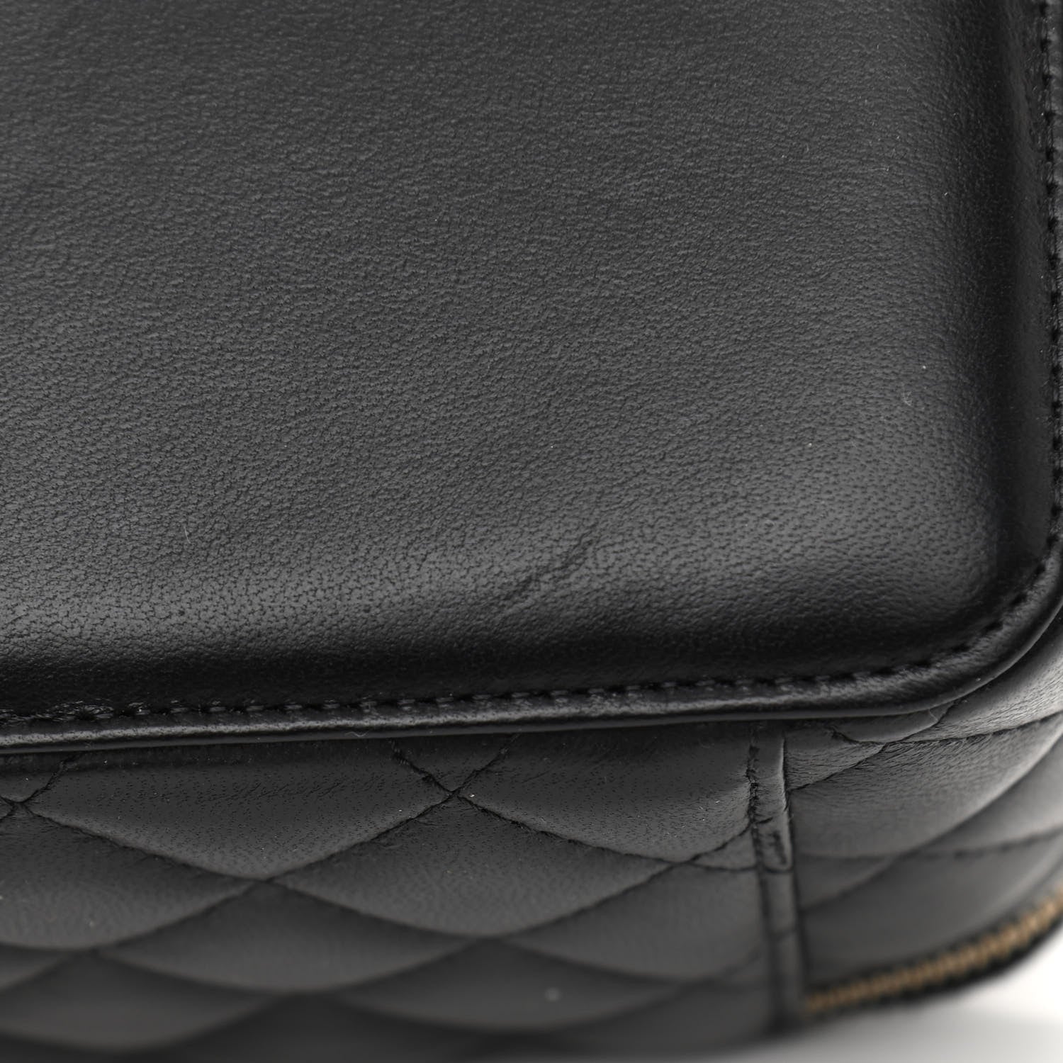 Chanel Lambskin Quilted Small Pearl Crush Vanity Case With Chain Black 14 of 15