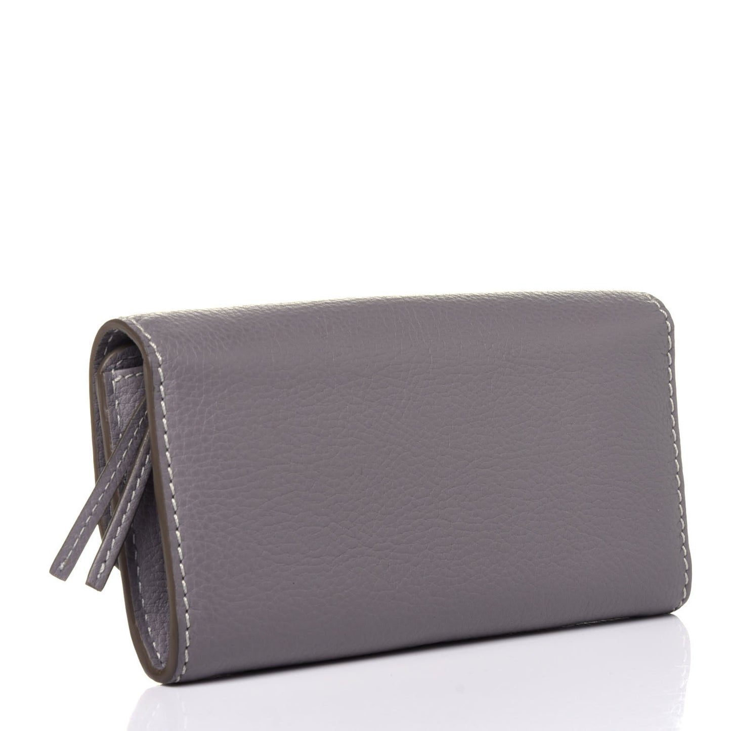 Calfskin Marcie Continental Flap Wallet Cashmere Grey