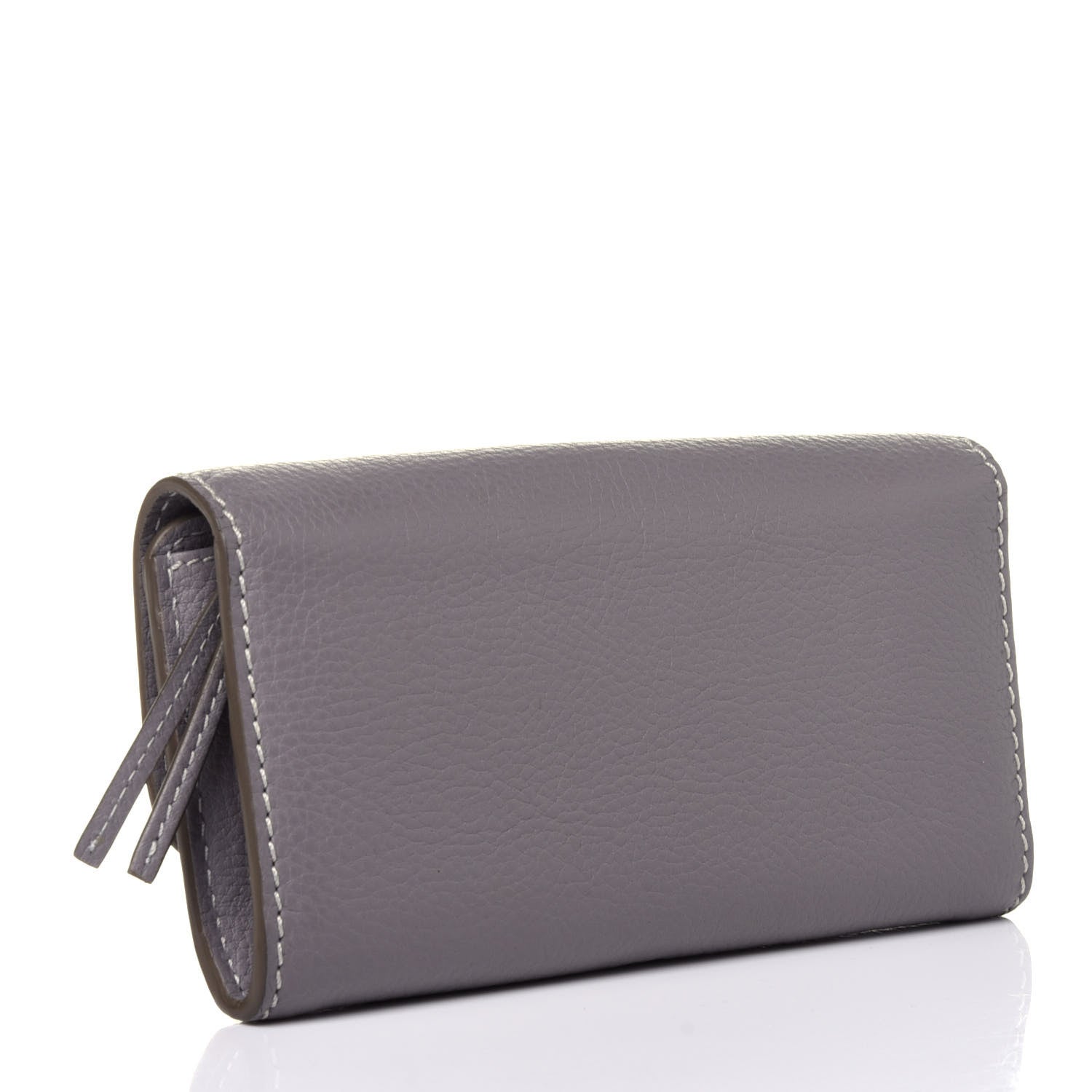 Chloe Calfskin Marcie Continental Flap Wallet Cashmere Grey 3 of 10