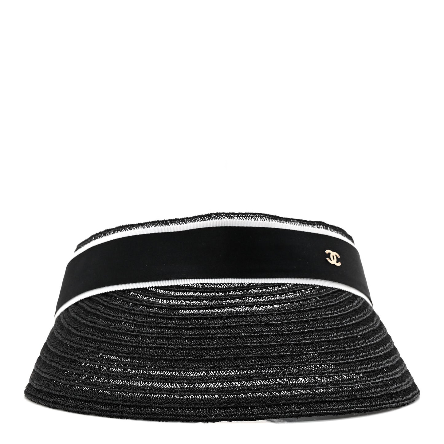 Abaca Cotton Ribbon Visor M Black