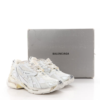 Balenciaga Mesh Rubber Monocolor Womens Runner Sneakers 37 White 10 of 10