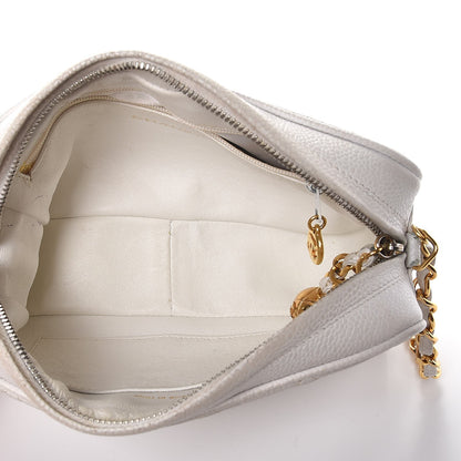 Chanel Caviar Quilted Camera Case White 5 of 22