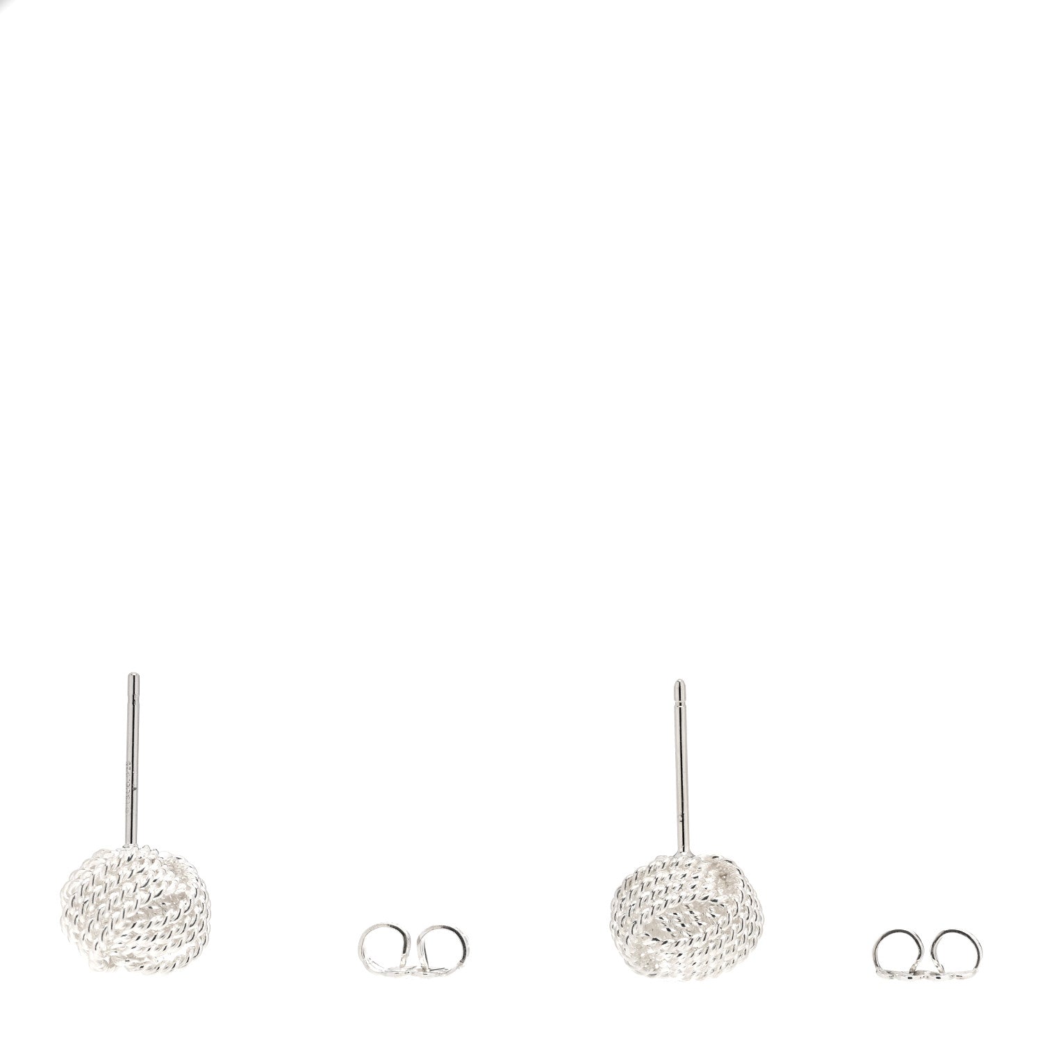 Tiffany Sterling Silver Twist Knot Earrings 3 of 5