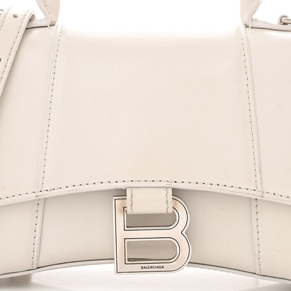 Balenciaga Shiny Box Calfskin Hourglass Top Handle Bag XS Chalky White 9 of 19