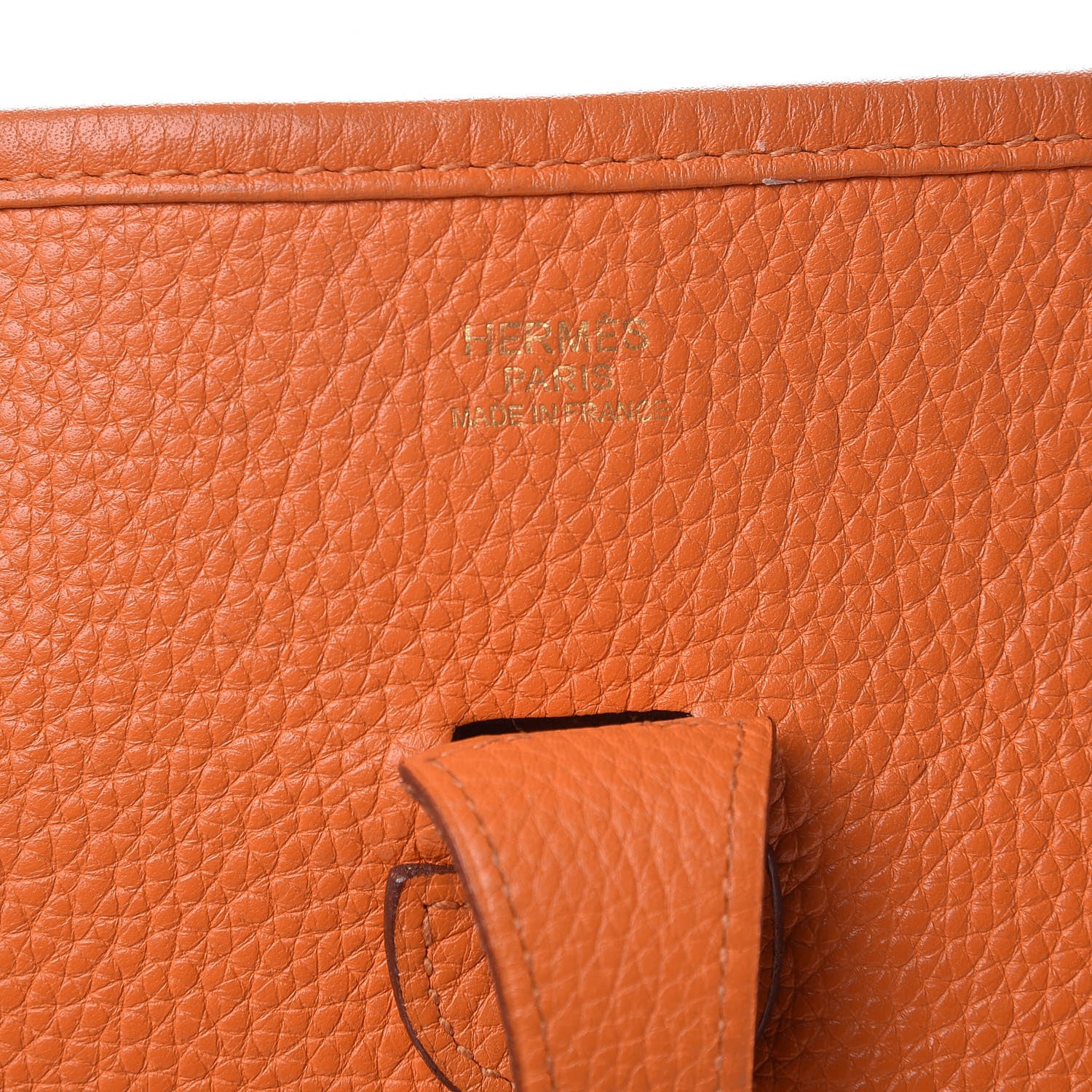 Hermes Taurillon Clemence Evelyne II PM Orange 6 of 11