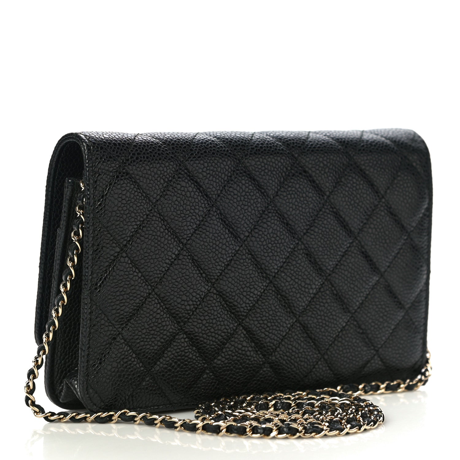 Chanel Caviar Quilted Golden Class Wallet On Chain WOC Black 3 of 12