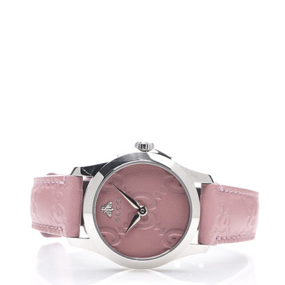 Gucci Stainless Steel Calfskin 27mm G-Timeless Quartz Watch Pink 2 of 6