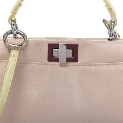 Fendi Nappa Colorblock Mini Peekaboo Iconic Satchel Plaster Banana Grigio Polvere 11 of 11