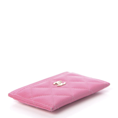 Chanel Caviar Quilted Card Holder Pink 4 of 9